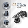 EaseLife Sliding Barn Door Bottom Floor Guide,Adjustable Roller,Wall Mount System,Flush