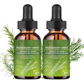 Aceite Esencial Romero Aceite de Romero para el Cabello-2PCS 60ml Hair Rosemary Oil,Esencial para Cuidado de la piel Crecimiento del Cabello de...    