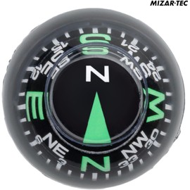 MIZAR-TEC Compass, Made in Japan, YCM Easy to Use, Suction Cup, Mount, Rotates 360 Degrees, Compact, Cars, Motorcycles, Mountain Climbing, Outdoors, Camping, Black