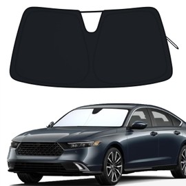 PIMCAR Windshield Sun Shade for 2023 2024 2025 Honda Accord, 310T Reflective Polyester Front Window Sun Visor Blocks UV Rays Foldable Sunshade Honda Accord Accessories
