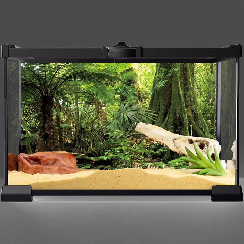 AWERT 72x16 inches Forest Terrarium Background Stone Green Huge Tree