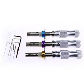 TMP Go 3 Piece 7 Pin Tubular Lock Pick Tools with Longer Handle,7.0mm,7.5mm,7.8mm