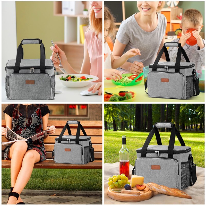 DONGMEIWANG Reusable Lunch Box for Men/Women - Insulated Lunch Bag