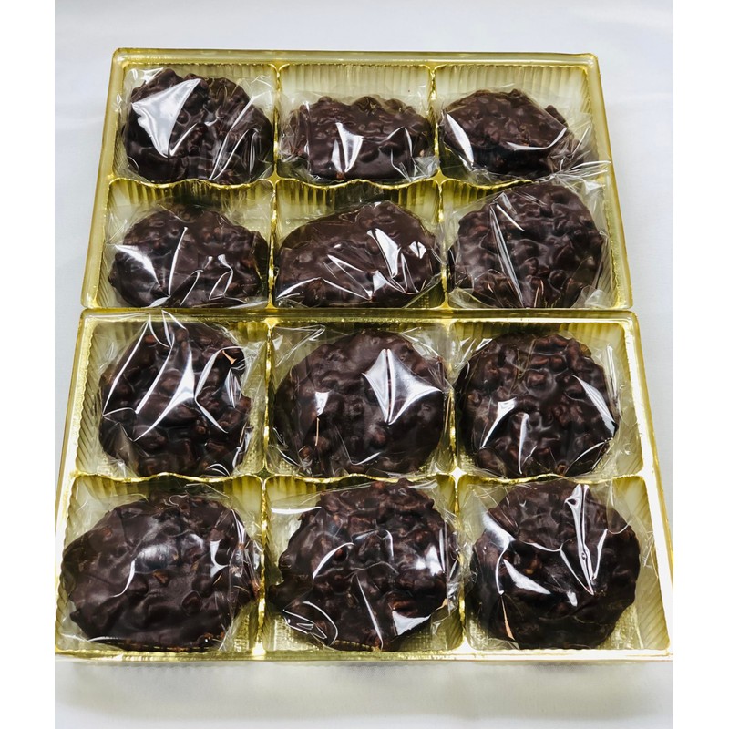 Chocolate Pecan Pralines (12 Count) | Charleston Chocolate Pralines |