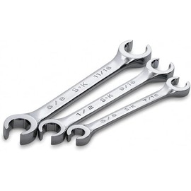 SK 383 SuperKrome 3 Piece 6 Point 3/8-Inch to 11/16-Inch Flare Nut Wrench Set
