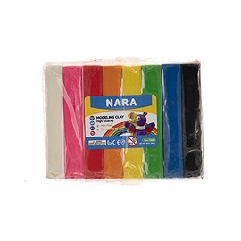 Nara Modeling Clay – 1 lb (Eight Assorted Color Bars) – Use for Claymation, Models, and Stop Motion (Primary)