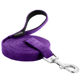 Loutep Dog Training Leash 15ft 20ft 30ft 50ft 100 feet - Extra Long Leash for Dogs with Padded Handle for Small Medium & Large Puppy Breed, Outdoor obedience, Agility Nylon Recall line Lead