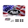 BLVD MACK TRUCK LOGO WAVING AMERICAN FLAG LOOK VEHICLE LICENSE