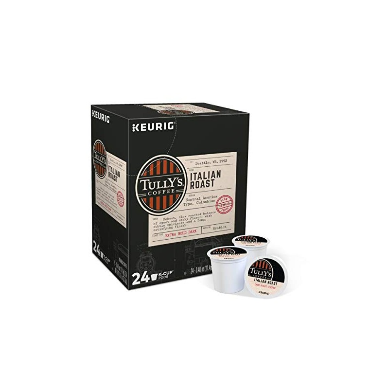 Tully's Coffee Italian Roast Keurig Single-Serve K-Cup Pods, Dark Roast