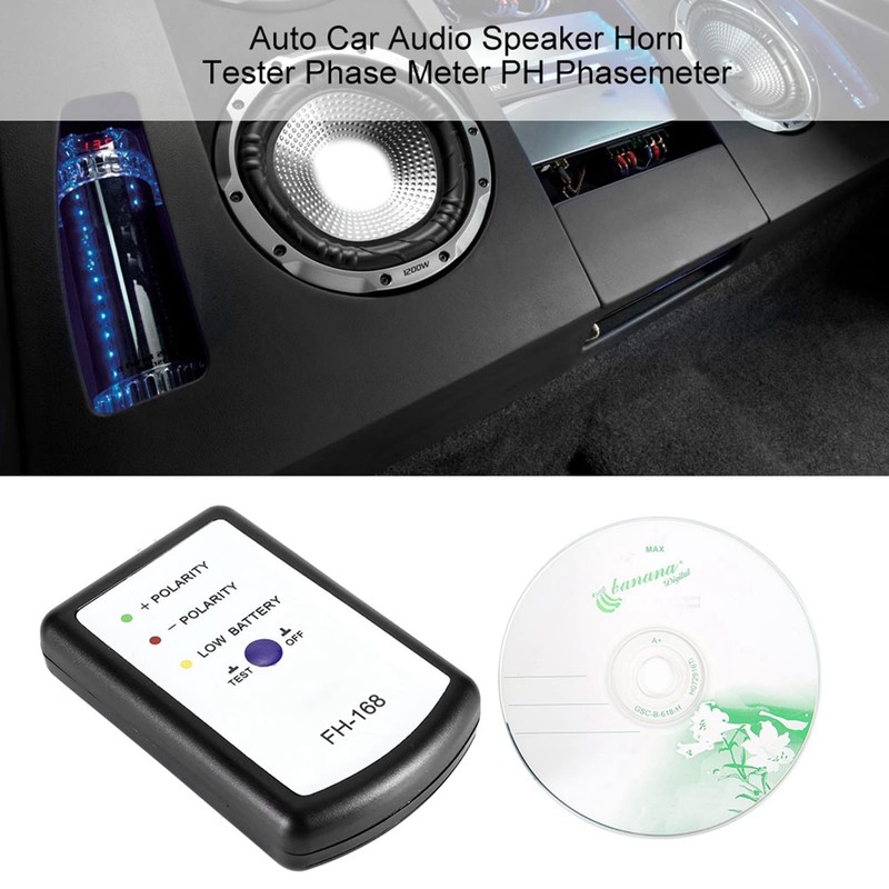 Cunyuer Speaker Polarity Tester, FH-168 Automotive Speaker Tester Phase Meter,