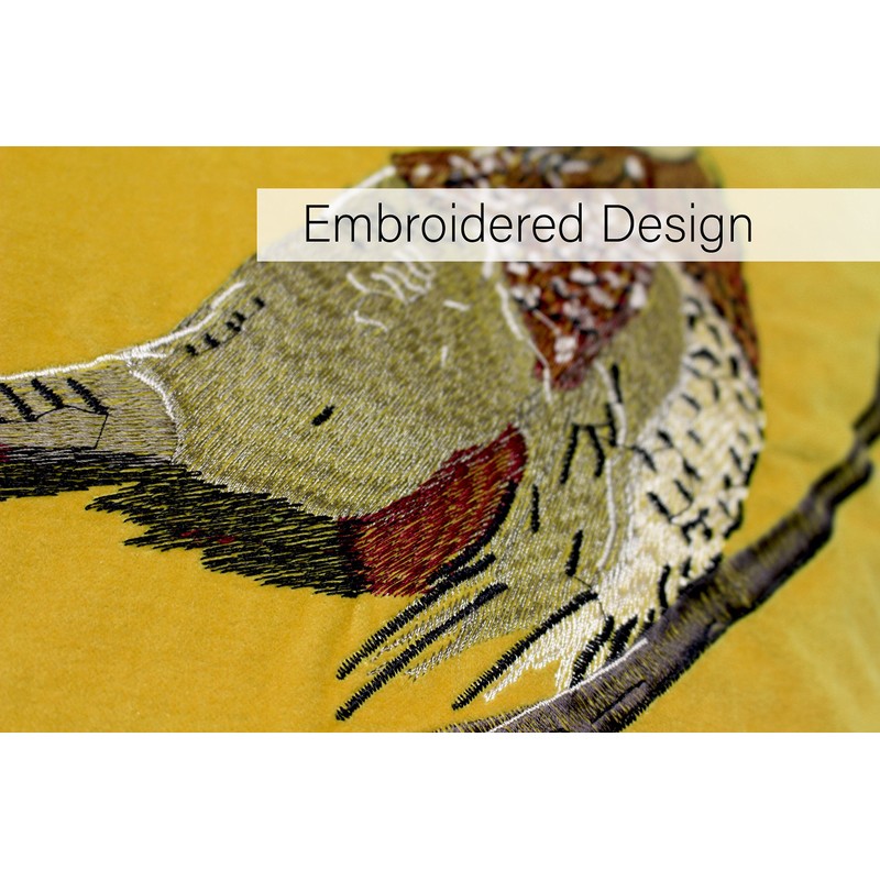 Riva Home Hunter Velvet Cushion Cover, Mustard, 45 x 45cm