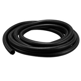 YXQ Split Wire Loom Black 25 Ft 3/4-inch ID Polyethylene Bellows Pipe Preservative Flexible Tube for Electric Conduit Liquid