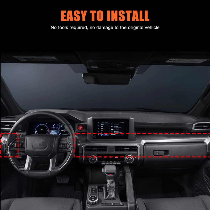 MODY ABS Carbon Fiber Dashboard Center Console Cover Trim For