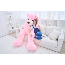 IKASA Giant Teddy Bear Plush Toy Stuffed Animals (Pink, 78 inches)