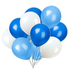 KADBANER White Blue Light Blue Balloons,100 Pack 12 Inch Latex Balloons