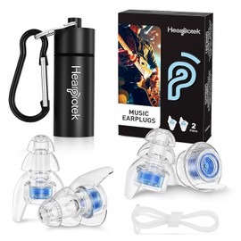 Hearprotek Tapones para los oídos de concierto de alta fidelidad, tapones para los oídos con reducción de ruido para músicos, DJs, conciertos, bateristas y otros eventos ruidosos