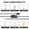 2-Pack 6FT Lamp Power Cord with On/Off Switch and Wall
