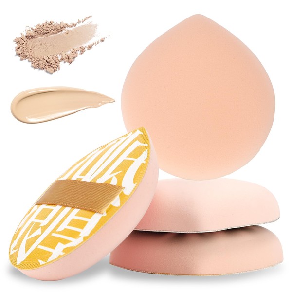 Large Powder Puffs for Face Powder,2 Pcs Teardrop Makeup Sponge