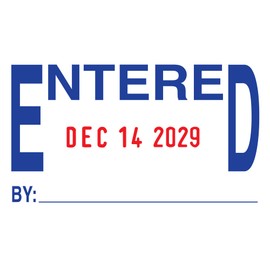 Trodat Professional Date Stamp 5440L – Self Inking with English Message Options – Red and Blue Impression