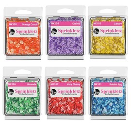 Buttons Galore Sprinkletz, Tiny Polymer Clay Embellishments for Crafts, Scrapbooks, Card Making & Shaker Crafts-Rainbow-72 Grams Total