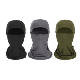 Pack 3 Pasamontañas para Moto – Ligeros y Transpirables – Uso con Casco – Apto para Hombre y Mujer – Colores Negro, Gris y Verde Militar – Balaclava Multiusos para Motociclistas, Ciclismo y Deportes