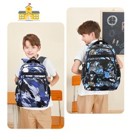 Football Print Boys Backpack School Bag for Elementary Secondary, Travel Rucksack Kids Backpack for Boys, Football-Green 01