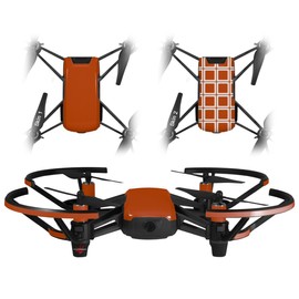 Skin Decal Wrap 2 Pack for DJI Ryze Tello Drone Solids Collection Burnt Orange Drone NOT Included