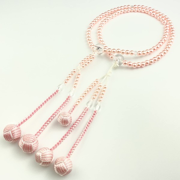 WONDERFUL LOTUS Myorenka SGI Prayer Beads for Soka Gakkai, Women's, Children, PC Pink Pearl, Acrylic Crystal, 2 Colors