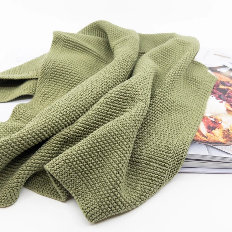Ecovask Kitchen Towel Duo Organic Cotton, Check Navy Denim