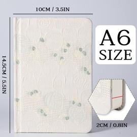 MGGAO Mini Pocket Journal, Small Notebook 256 Pages, A6 Journal 10×14.5 CM, Ideal Travel Notebooks for Writing, Fabric Cover Journal