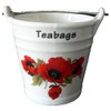 Poppy Teabag Tidy Bucket Shaped Teabag Tidy in Choice of
