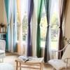 MIULEE Set of 2 Voile Curtains, Two-Tone Curtain with Eyelets,