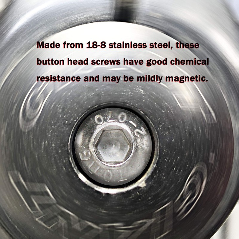 20PCS M8-1.25 x 20mm Button Head Socket Cap Screws, Stainless