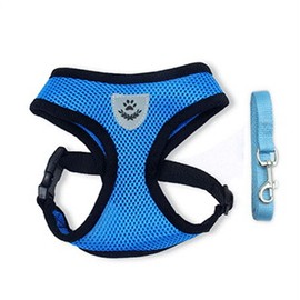 Life Utility Large Blue Vented Dog Harness Puppy Cat Dog Harness with Lead in Various Colours Pull Protection Adjustable Large and Very Large 5 Colours to Choose From