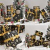 Christmas Wrapping Paper, 6 Sheets Black and Gold Foil Gift
