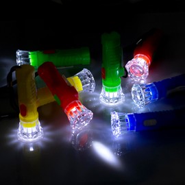 PROLOSO Mini Toy Flashlights with Lanyard LED Pocket Flashlight Toy Set Kids Party Favors 20 Pcs