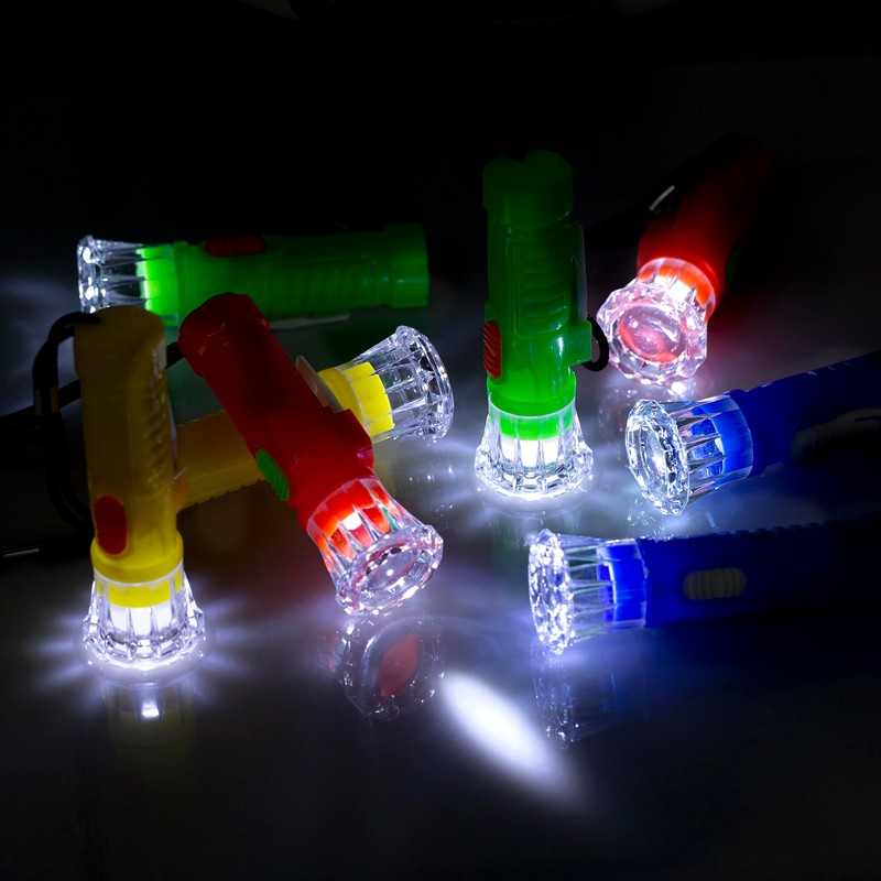 PROLOSO Mini Toy Flashlights with Lanyard LED Pocket Flashlight Toy