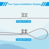 PATIKIL 10x4x5mm Wire Rope Clip 15pcs Metal Cable Clamp 3mm