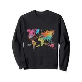 World Map Typographic Sweatshirt