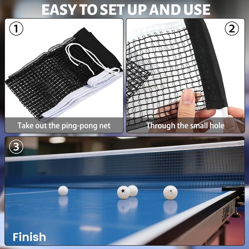 flintronic 2PCS Table Tennis Replacement Net, 175cm Portable Ping Pong