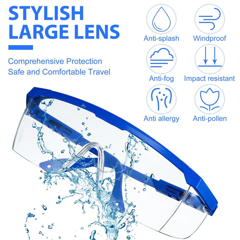 Copkim 100 Pairs Safety Goggles Bulk Protective Glasses for Shooting