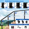 BLIKA 2 Pack 6'6'' Stainless Steel Cable Railing Handrails, Black