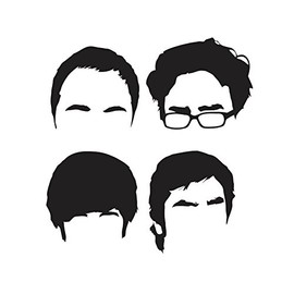 Big Bang Theory TV Heads 5.5" Decal Sticker for Cars Laptops Tablets Skateboard - Black