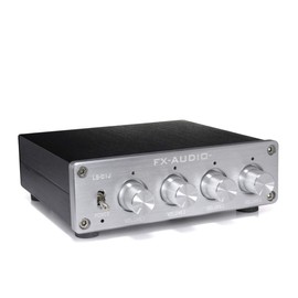 FX-AUDIO- LS-01J [Silver] 4ch Line Splitter & Preamp 4 RCA Outputs