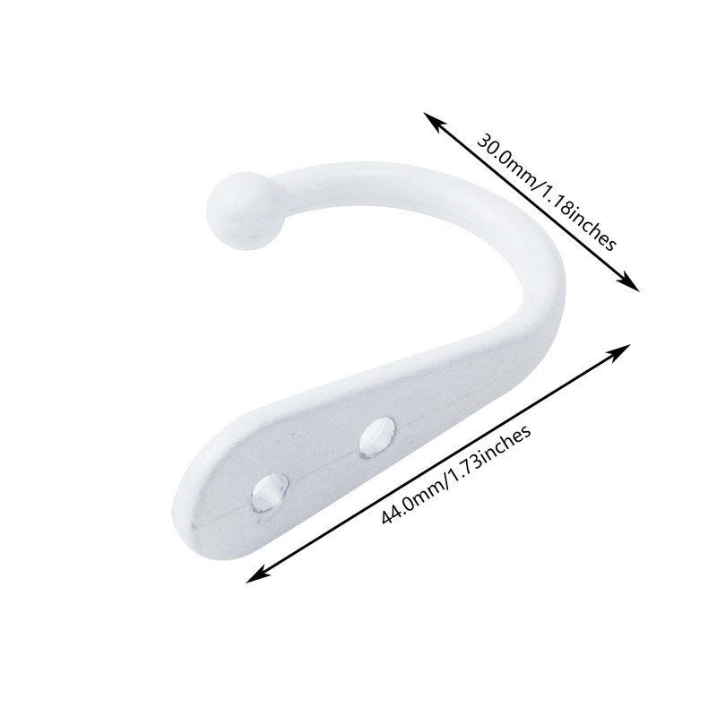 Faotup 10Pcs Wall Hooks J Hooks for Hanging Single Coat