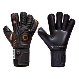 Elite Sports Unisex Adult Goalkeeper Gloves, Black Real, 8