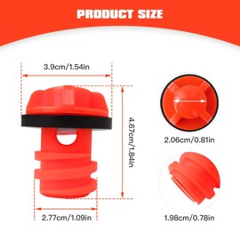 Orange Pack of 4 Cooler Drain Plugs Knob for RT*C Coolers, for Y*ti Roadie Tank Coolers T*ndra Update by lingsee