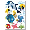 Wandkings Ozean Unterwasserwelt Wandsticker Set, 50 Aufkleber, 3 DIN A4