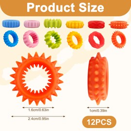 Sensorisches Fidget Toys, Anti-Stress-Spielzeug, 12 Stück, aus Silikon, perfekt zur Beruhigung von ADHS, zur Verbesserung der Konzentration, buntes Anti-Stress-Spielzeug für Kinder