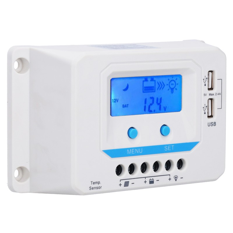 Solar Charge Controller Panel PWM 30A Household ABS Shell LCD